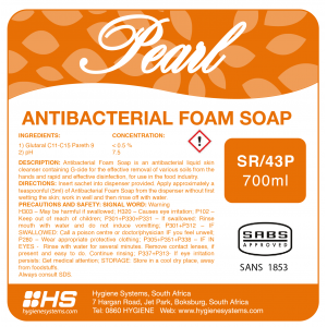  Pearl Antibacterial Foam Soap 700ml